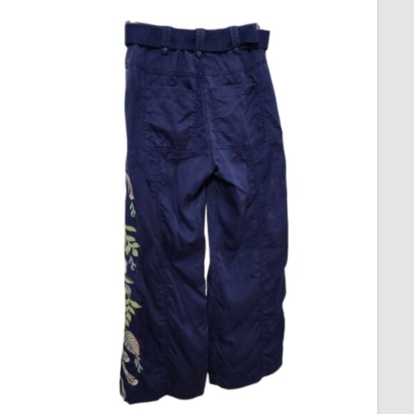 JOHNNY WAS WORKSHOP EMIKA BELTED WIDE LEG PANT BOHEMIAN Embroidered Floral - Picture 8 of 11